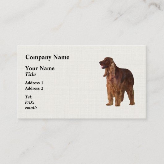 アイリッシュセッター 名刺 (正面)
