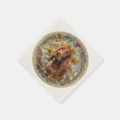 アイリッシュセッター – 究極の高地の鳥の犬 スタンダードカクテルナプキン (角)
