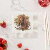 アイリッシュセッター – 究極の高地の鳥の犬 縁ありカクテルナプキン (インサイチュ)