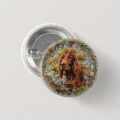 アイリッシュセッター – 究極の高地の鳥の犬 缶バッジ (正面&裏面)