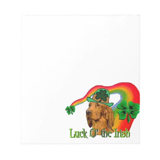 アイリッシュセッターSt patricks ノートパッド (正面)