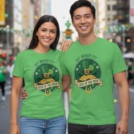 アイリッシュソウル シャムロックシールド パトリックの日のTシャツ Tシャツ