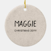 アイリッシュソフトコートされたテリアの漫画の犬の頭 セラミックオーナメント (裏面)