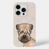アイリッシュソフトコートされたテリアの漫画の犬の頭 Case-Mate iPhoneケース (裏面)