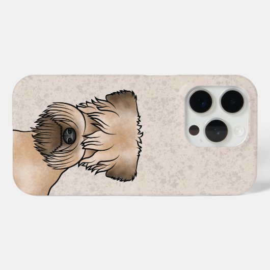 アイリッシュソフトコートされたテリアの漫画の犬の頭 Case-Mate iPhoneケース (裏面 (横))