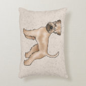 アイリッシュソフトコートウィートテリアキュートドッグベージュ アクセントクッション (正面(垂直))