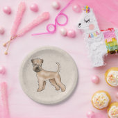 アイリッシュソフトコートウィートテリアキュートドッグベージュ ペーパープレート (パーティー)