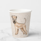 アイリッシュソフトコートウィートテリアキュートドッグベージュ 紙コップ (正面)