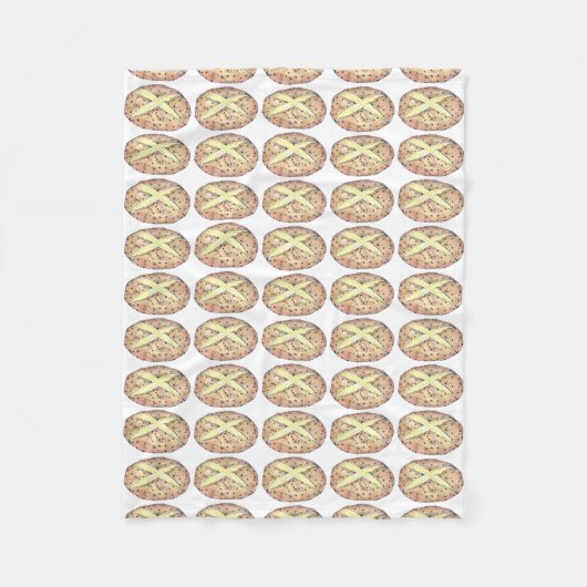 アイリッシュソーダブレッドローフセントパトリックの日ベーキング フリースブランケット (正面)