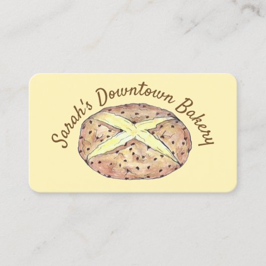 アイリッシュソーダブレッドローフベーカリーパティシシェフフード 名刺 (正面)