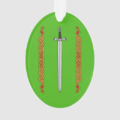 アイリッシュソードと結び糸細工 オーナメント (裏面)