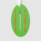 アイリッシュソードと結び糸細工 オーナメント (正面)