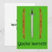 アイリッシュソードと結び糸細工 招待状 (正面/裏面)