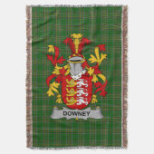 アイリッシュダウニーまたはO_ダウニーコートオブアームズ家族クレ スローブランケット (正面縦)