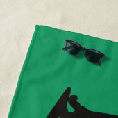 アイリッシュダンサーとアイルランド国旗ソフトシューダンス ビーチタオル (インサイチュ)