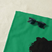 アイリッシュダンサーとアイルランド国旗懸命シューダンス ビーチタオル (インサイチュ)