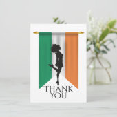 アイリッシュダンサーとアイルランド国旗Dance Flat サンキューカード (スタンド正面)