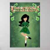 アイリッシュダンサーと黒髪ハッピーバースデーダンス ポスター (正面)