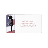 アイリッシュダンサーアメリカ国旗の懸命シューダンスアドレス ラベル (正面)