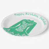 アイリッシュダンサーグリーン踊りドレスカスタムパーティー ペーパープレート (アングル)