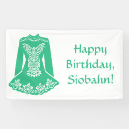 アイリッシュダンサーグリーン踊りドレスカスタムパーティー 横断幕