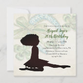 アイリッシュダンサーシャムロック&ホースシュー誕生日インヴィ 招待状 (正面)