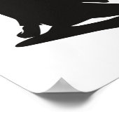 アイリッシュダンサーソフトシューズブラック&ホワイトダンス ポスター (角)