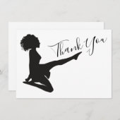 アイリッシュダンサーソフトシューズ踊り白黒ダンス サンキューカード (正面/裏面)