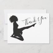 アイリッシュダンサーソフトシューズ踊り白黒ダンス サンキューカード (正面)