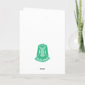 アイリッシュダンサー向け踊りドレスをテーマにした誕生日 カード (裏面)