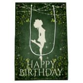 アイリッシュダンサー懸命シューズアイビーアンドライツ誕生日 ミディアムペーパーバッグ (裏面)