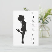 アイリッシュダンサー懸命シューズ踊り白黒ダンス サンキューカード (スタンド正面)