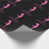 アイリッシュダンサー懸命シューブラックピンクダンス誕生日 ラッピングペーパー (角)