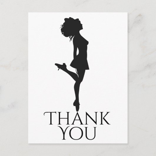 アイリッシュダンサー踊り懸命シューダンスサンキュー ポストカード (正面)