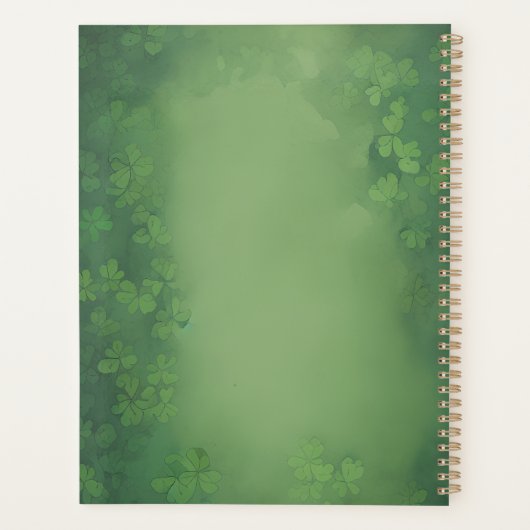 アイリッシュダンサー、黒髪とクローバーのダンス プランナー手帳 (裏面)