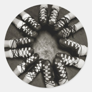 アイリッシュダンスギリエステッカー ラウンドシール