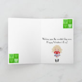 アイリッシュダンスグリーンモノクロハートバレンタインデー シーズンカード (内部)