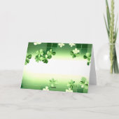 アイリッシュダンスセントパトリックの日の緑のシャムロック カード (裏面)