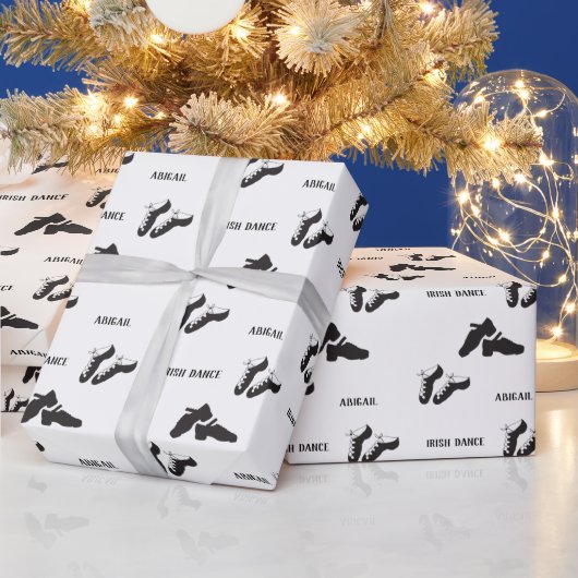 アイリッシュダンスソフトシューズと懸命シューズダンス ラッピングペーパー (クリスマス)