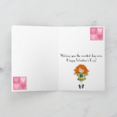 アイリッシュダンスピンクモノクロハートバレンタインデー シーズンカード (内部)