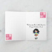 アイリッシュダンスピンクモノクロハートバレンタインデー シーズンカード (内部)