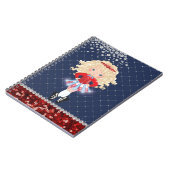 アイリッシュダンスブロンドガールソフトシューブルー,赤 ノートブック (左側)