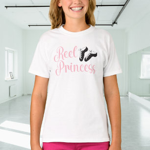 アイリッシュダンスライトピンクリールプリンセスソフトシューズ Tシャツ