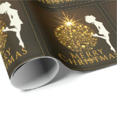 アイリッシュダンス懸命シューゴールデンクリスマス ラッピングペーパー (ロールコーナー)
