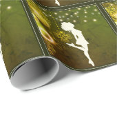 アイリッシュダンス懸命シューセルティッククローバーとライト ラッピングペーパー (ロールコーナー)