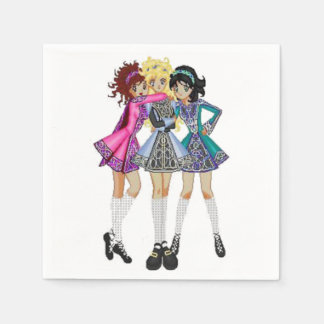 アイリッシュダンス紙ナプキンス スタンダードカクテルナプキン