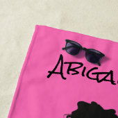 アイリッシュダンパーソナライズされたサー懸命シューオンピンクダンス ビーチタオル (インサイチュ)