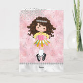 アイリッシュダンパーソナライズされたスブルネットガール誕生日 カード (裏面)