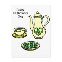 アイリッシュティーセットHappy St. Patrick's Dayはがき