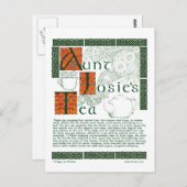 アイリッシュティーレシピオンセルティック結び糸細工ポストカード ポストカード (正面/裏面)